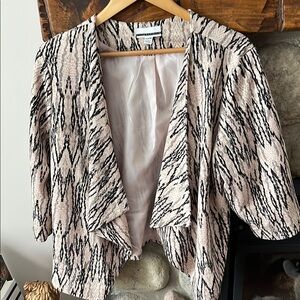 Jules &Leapold Chic Snake Print Open Blazer